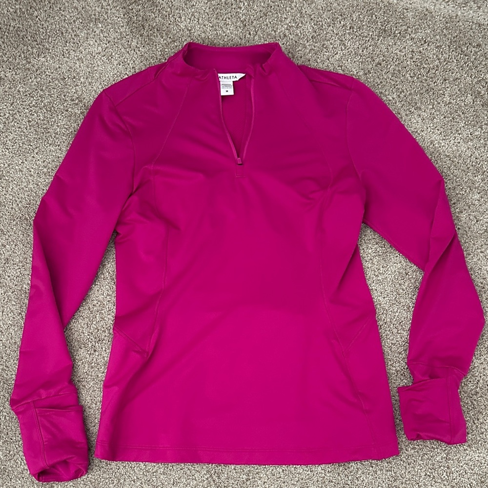 Athleta Fuchsia Long Sleeve Top- base layer